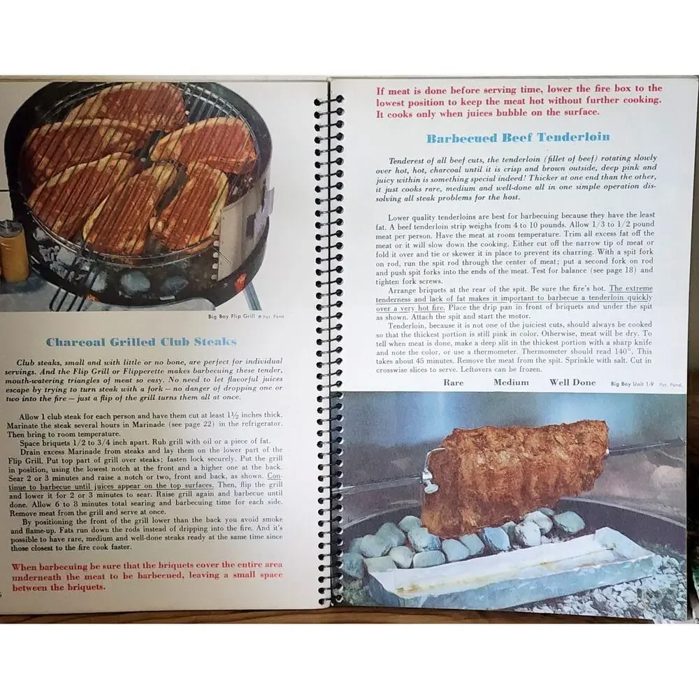 Big Boy Barbecue Book TESTED RECIPE INSTITUTE 1960 Seventh Printing Cookbook